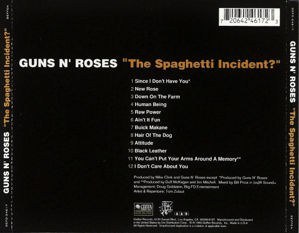 Guns N' Roses : "The Spaghetti Incident?" (CD, Album)