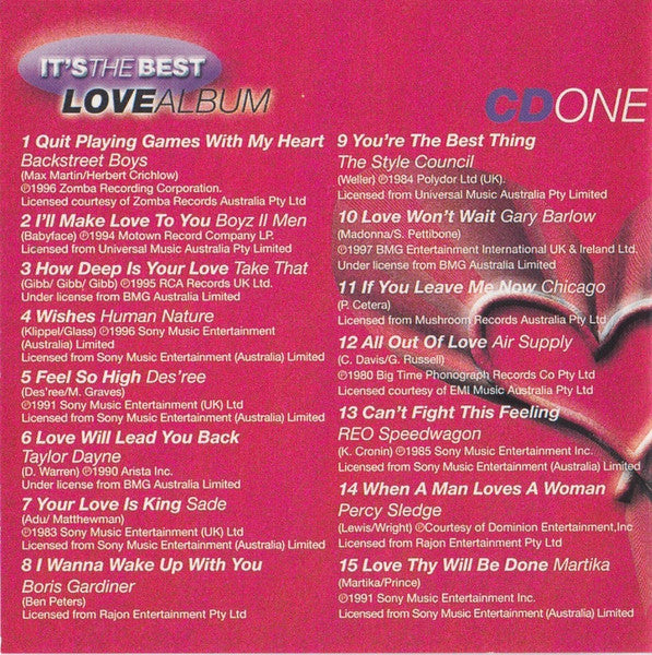 Various : It's The Best Love Album (2xCD, Comp)