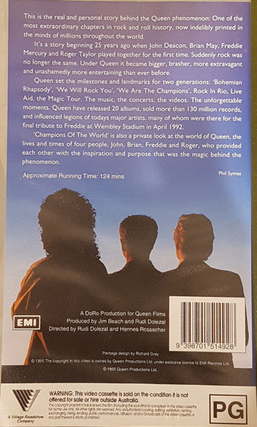 Queen : Champions Of The World (VHS, PAL)