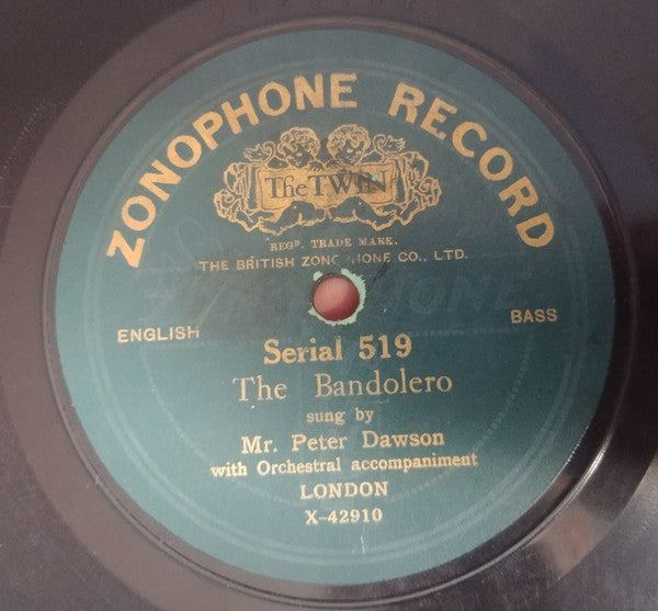 Peter Dawson : Bedouin Love Song / The Bandolero (Shellac, 10")