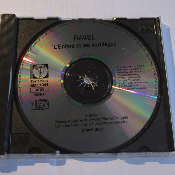 Maurice Ravel, Orchestre National De France, Chœur de Radio France, Maîtrise De Radio France, Ernest Bour : L'Enfant Et Les Sortilèges (CD, Mono, RM)