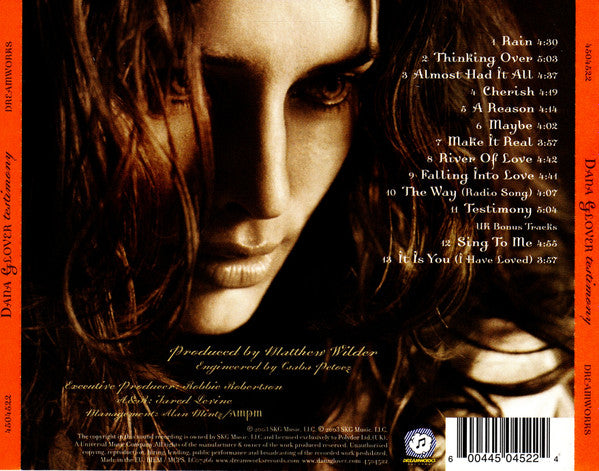 Dana Glover : Testimony (CD, Album)