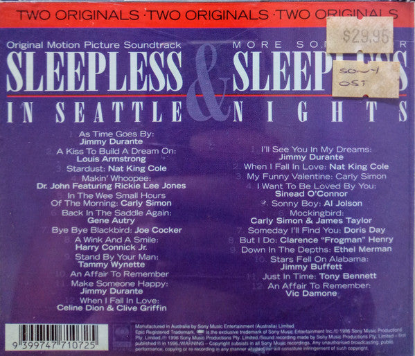 Various : Sleepless In Seattle (Original Motion Picture Soundtrack) & More Songs For Sleepless Nights (A Collection Inspired By "Sleepless In Seattle") (2xCD, Comp, RE, Son)