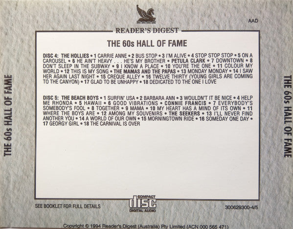 Various : The 60's Hall Of Fame (2xCD, Comp)