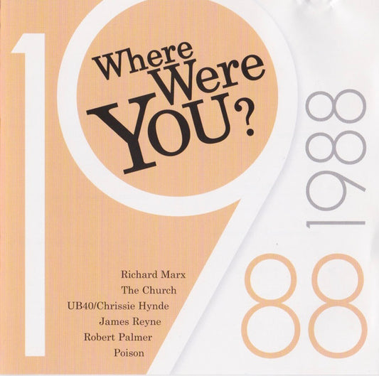 Various : Where Were You? 1988 (CD, Comp)
