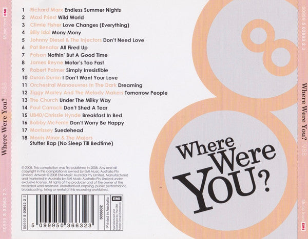 Various : Where Were You? 1988 (CD, Comp)