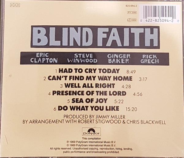 Blind Faith (2) : Blind Faith (CD, Album, RE)