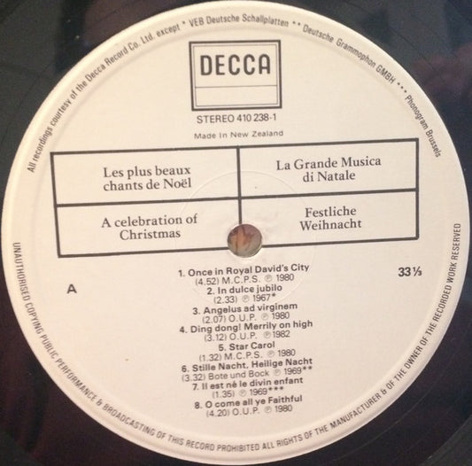 Various : A Celebration Of Christmas (LP, Comp)