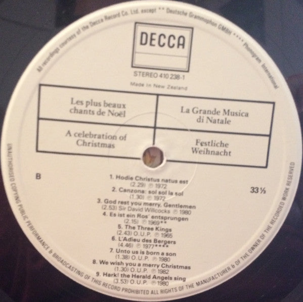 Various : A Celebration Of Christmas (LP, Comp)