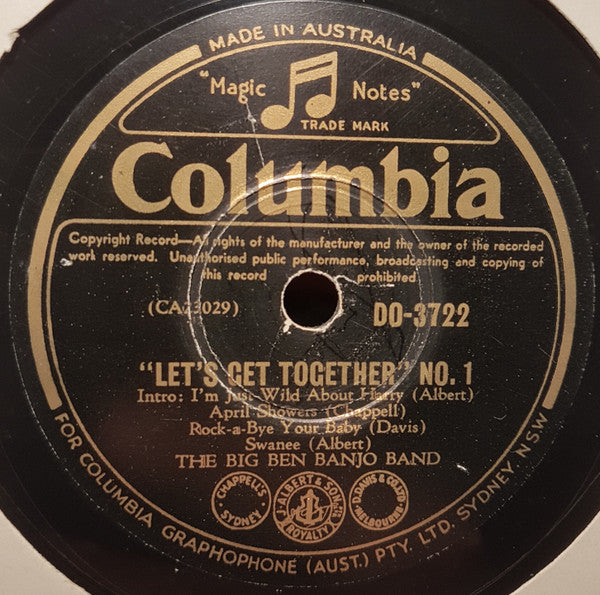 The Big Ben Banjo Band : Let's Get Together. No.1 (Shellac, 10")