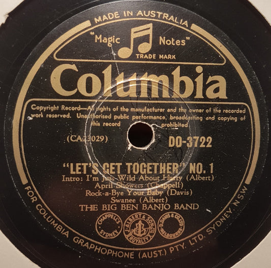 The Big Ben Banjo Band : Let's Get Together. No.1 (Shellac, 10")