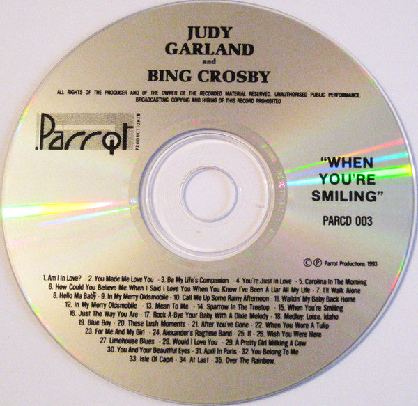 Judy Garland With Bing Crosby : When You're Smiling (CD)