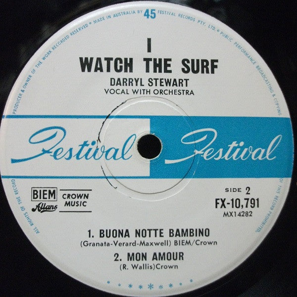 Darryl Stewart : I Watch The Surf (7", EP)