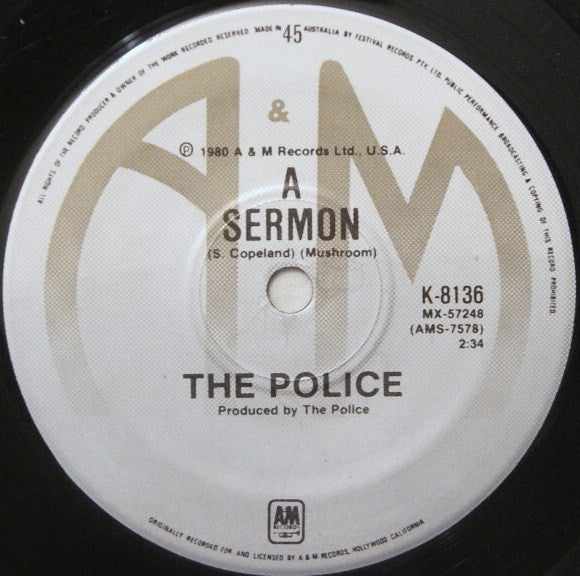 The Police : De Do Do Do, De Da Da Da (7", Single, Ltd)