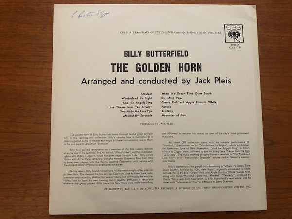 Billy Butterfield : The Golden Horn (LP, Album)