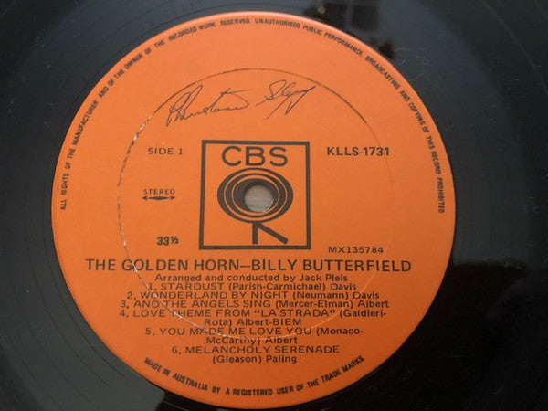 Billy Butterfield : The Golden Horn (LP, Album)