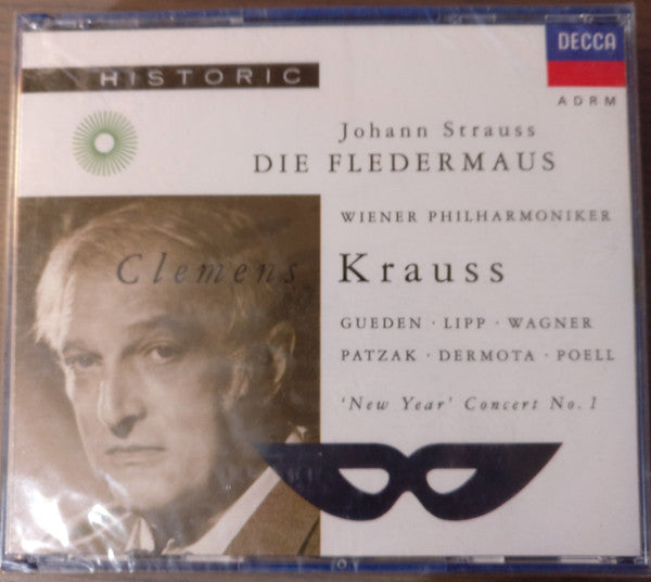 Johann Strauss Jr., Franz Gueden, Julius Patzak, Anton Dermota, Clemens Krauss, Alfred Poell, Wilma Lipp, Hilde Güden, Kurt Preger, August Jaresch : Johann Strauss - Die Fledermaus (2xCD, Album, Mono)