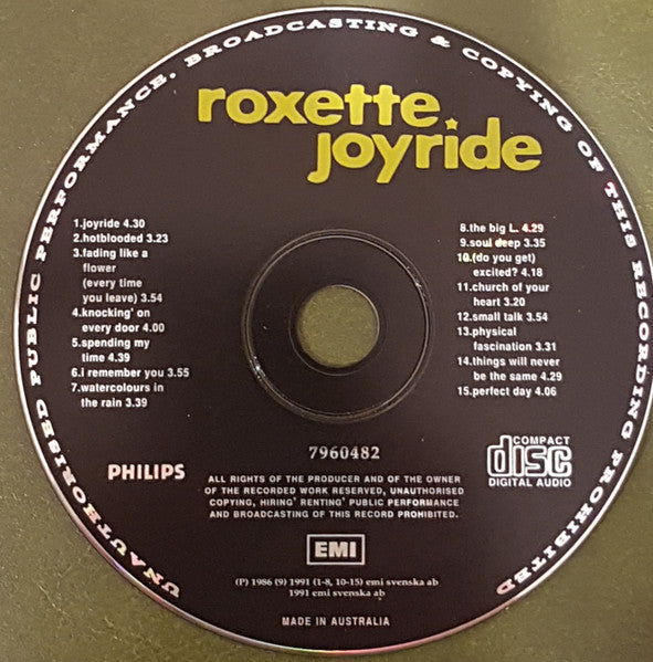 Roxette : Joyride (CD, Album, RE)
