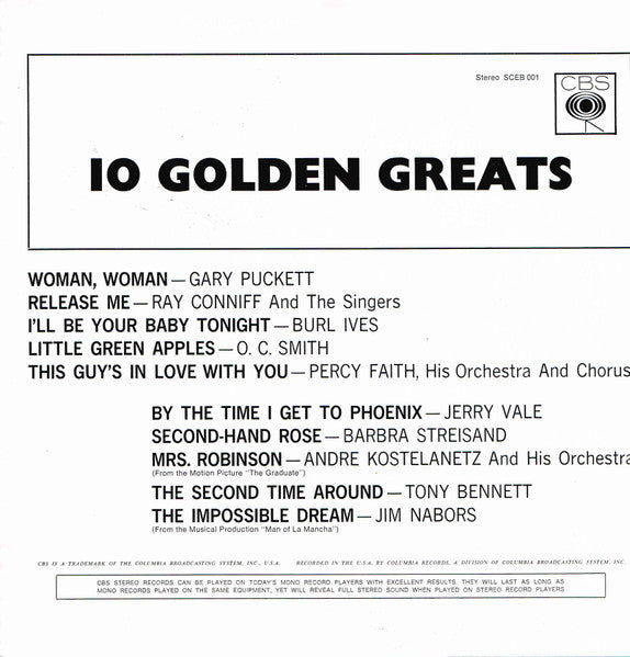 Various : 10 Golden Greats (LP, Comp)