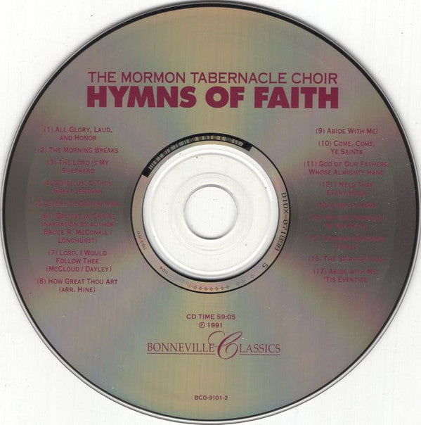 The Mormon Tabernacle Choir* : Hymns Of Faith (CD, Album, RE)
