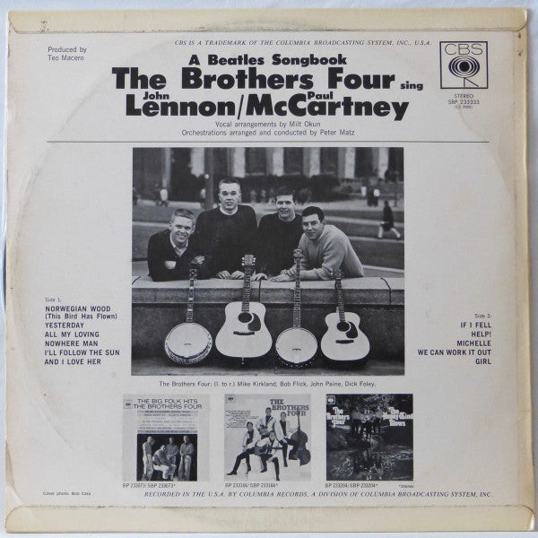 The Brothers Four : Sing Lennon / McCartney. A Beatles Songbook (LP, Album)