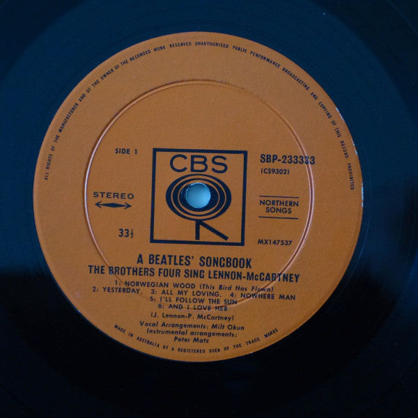 The Brothers Four : Sing Lennon / McCartney. A Beatles Songbook (LP, Album)