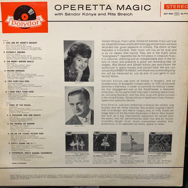 Sándor Kónya, Rita Streich : Operetta Magic (LP, Album)