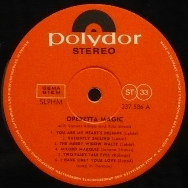 Sándor Kónya, Rita Streich : Operetta Magic (LP, Album)