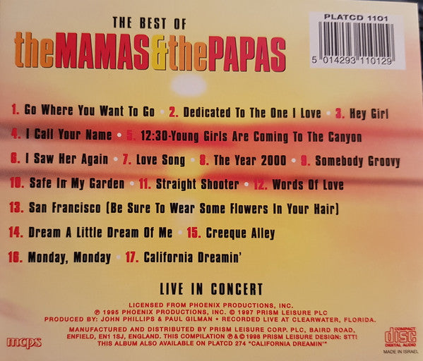 The Mamas & The Papas : The Best Of The Mamas & The Papas (CD, Album)