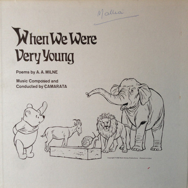 Alan Alexander Milne / Tutti Camarata : When We Were Very Young (LP, Album, Gat)