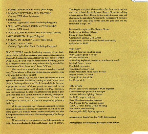 Deborah Conway : Epic Theatre (CD, EP)