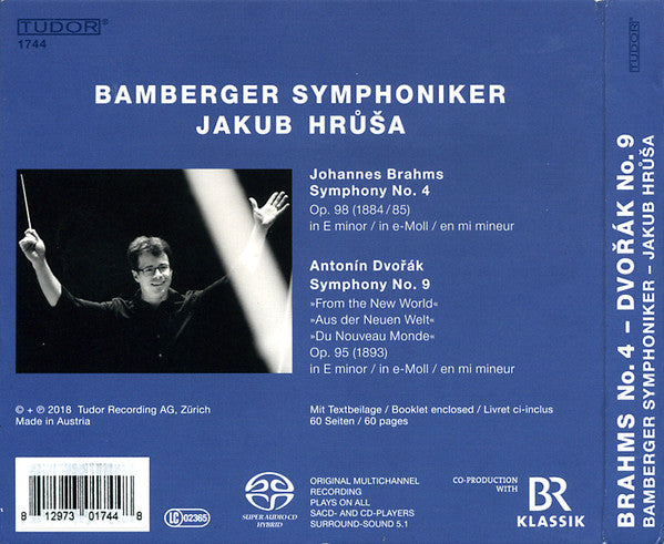 Johannes Brahms, Antonín Dvořák - Bamberger Symphoniker, Jakub Hrůša : Johannes Brahms Symphony No. 4, Antonín Dvořák Symphony No. 9 »From The New World« (2xSACD, Hybrid, Multichannel)