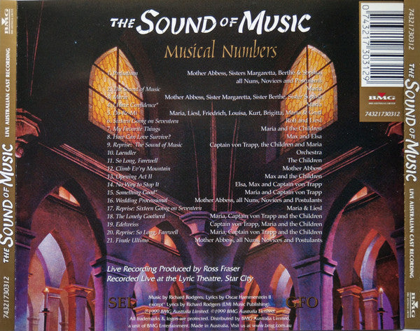 "The Sound Of Music" Australian Cast : The Sound Of Music (Live Australian Sound Recording) (CD)
