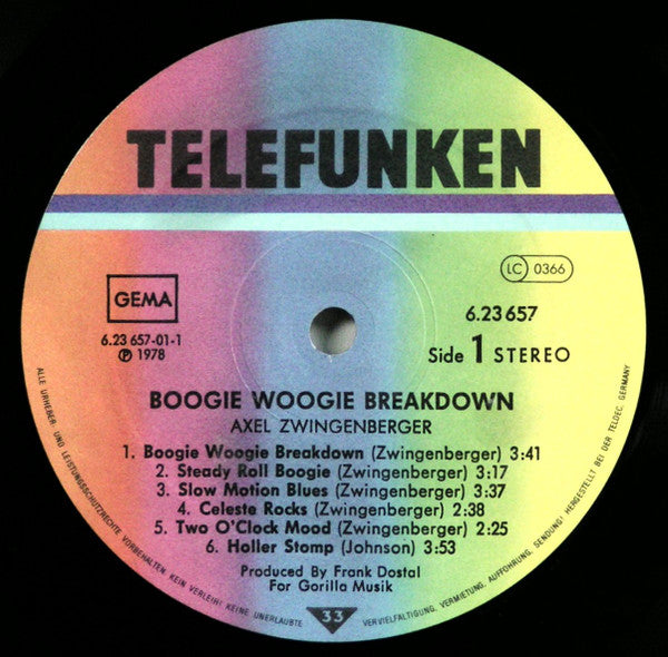 Axel Zwingenberger : Boogie Woogie Breakdown (LP, Album)