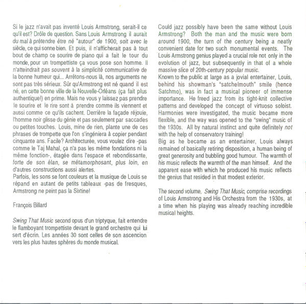 Louis Armstrong : Swing That Music 1935-1939 (CD, Comp)