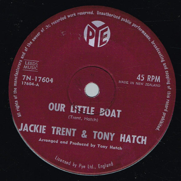 Jackie Trent & Tony Hatch : Our Little Boat (7", Single)