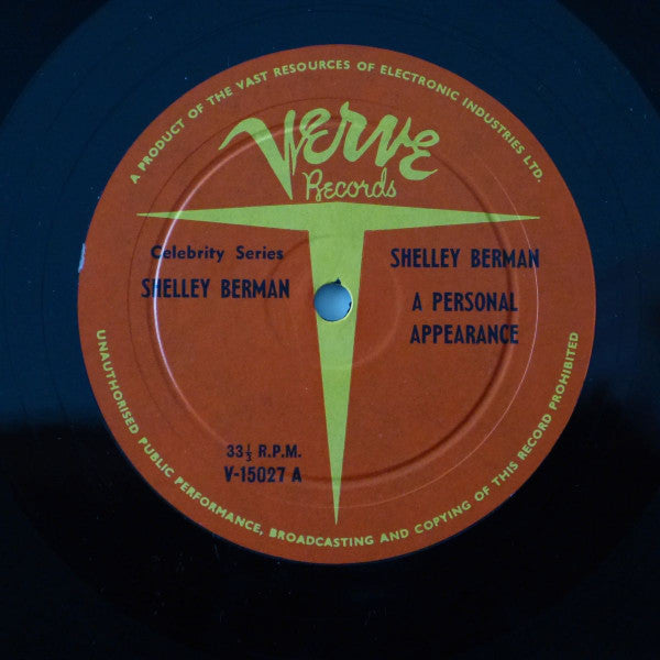 Shelley Berman : A Personal Appearance (LP, Album, Mono)