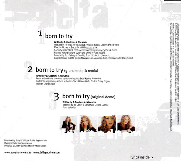 Delta Goodrem : Born To Try (CD, Single)
