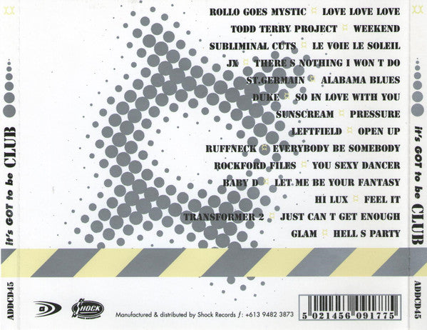 Various : It's Got To Be Club (CD, Comp)