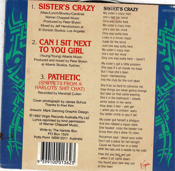 Candy Harlots : Sisters Crazy (CD, Single)