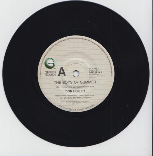 Don Henley : The Boys Of Summer (7", Single, Gen)
