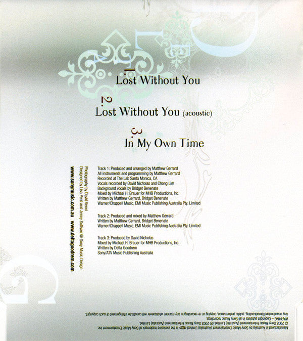 Delta Goodrem : Lost Without You (CD, Single)