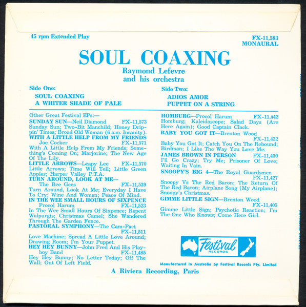 Raymond Lefevre And His Orchestra* : Soul Coaxing (7", EP, Mono)