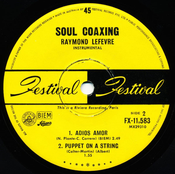 Raymond Lefevre And His Orchestra* : Soul Coaxing (7", EP, Mono)