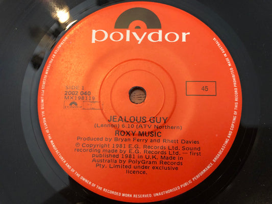 Roxy Music : Jealous Guy (7", Single)