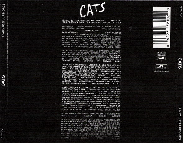 Andrew Lloyd Webber : Cats (2xCD, Album, RE, RM)