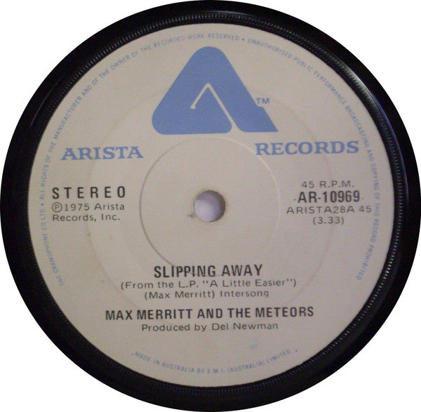 Max Merritt And The Meteors : Slipping Away (7", Single)