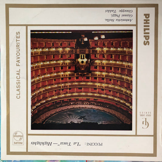 Puccini* / Antonietta Stella, Gianni Poggi, Giuseppe Taddei : Puccini: "La Tosca" - Highlights (LP, Album)