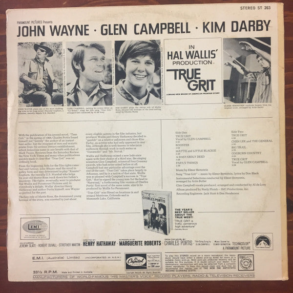 Elmer Bernstein : True Grit (LP, Album)