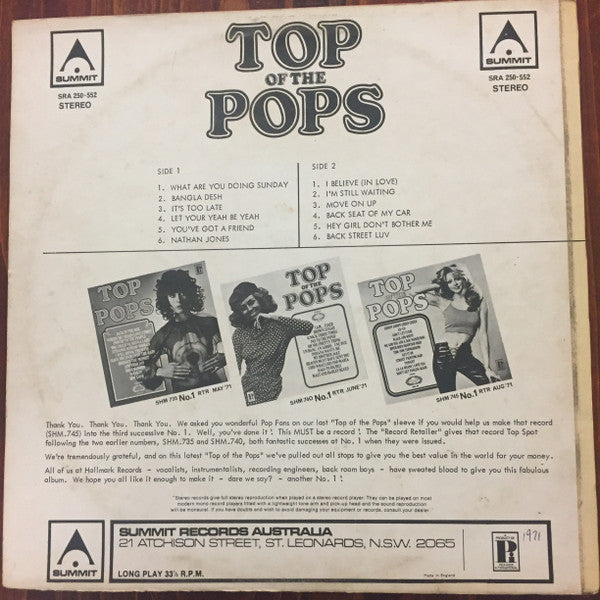 Various : Top Of The Pops Vol. 19 (LP, Album)